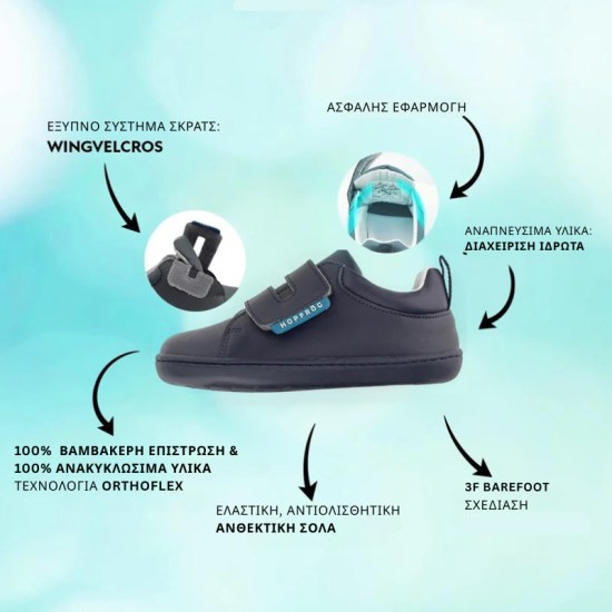 smart walker casual blue midnight barefoot kids shoes 1 550x550