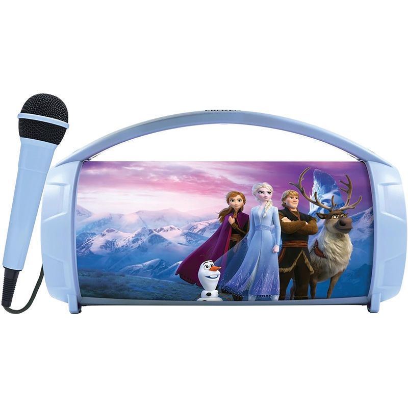 Frozen Wireless Bluetooth Ηχείο με Φώτα & Μικρόφωνο Karaoke Lexibook | Μαγικό Παιδικό Ηχείο Frozen BTP585FZZ