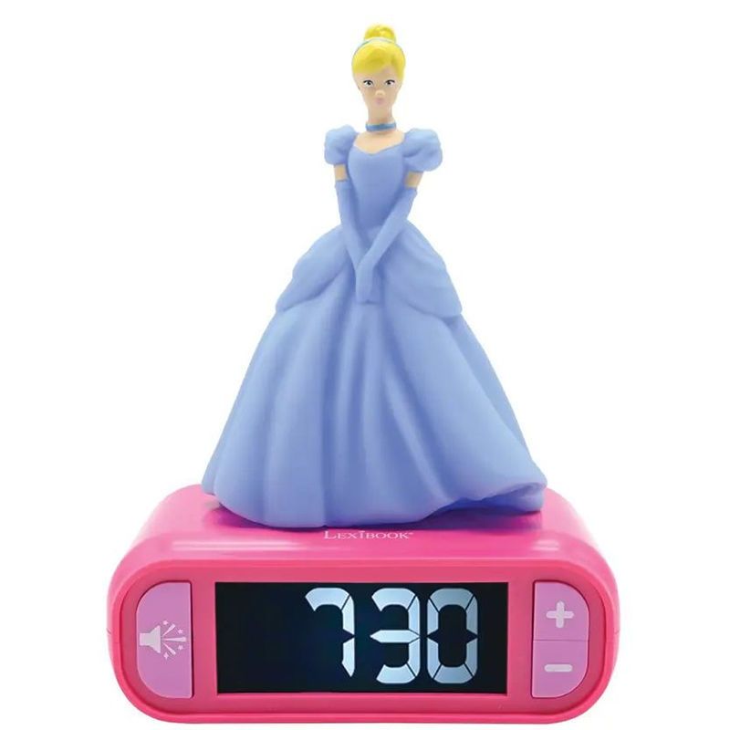 Παιδικό Ξυπνητήρι Disney Princess Cinderella με 3D Φως Νυκτός & Ήχους RL800DP