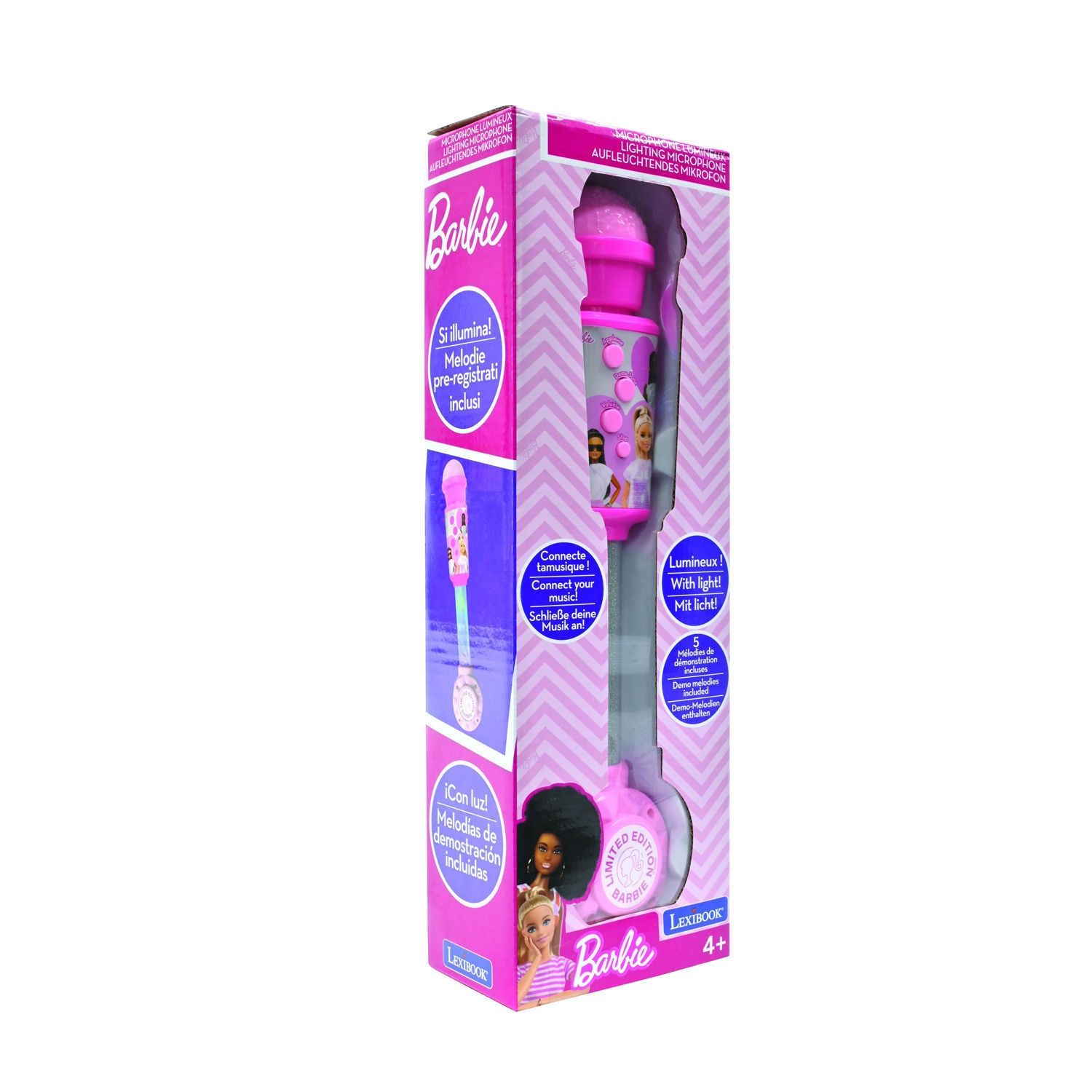 Μικροφώνο Barbie Trendy Me Φώτισμο Και Ηχείο Lexibook MIC90BB