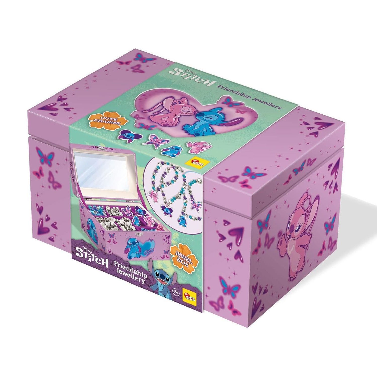 Lisciani Disney Stitch Σετ Κοσμημάτων Φιλίας με Κοσμηματοθήκη 150 Χάντρες 7+ Ετών - 107568