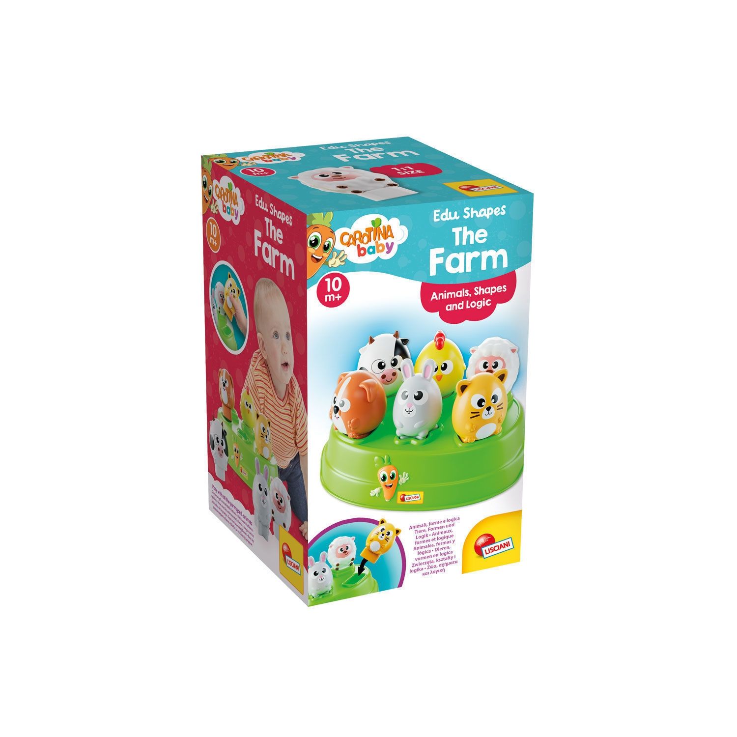 Carotina Baby Edu Shapes - Φάρμα με Ζώα (Παιχνίδι Σχημάτων & Λογικής) Lisciani 109944