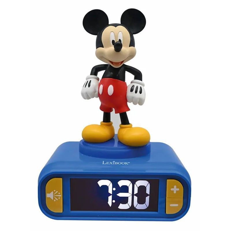 Παιδικό Ξυπνητήρι Mickey Mouse με 3D Φως Νυκτός & Ήχους Disney Lexibook RL800MCH