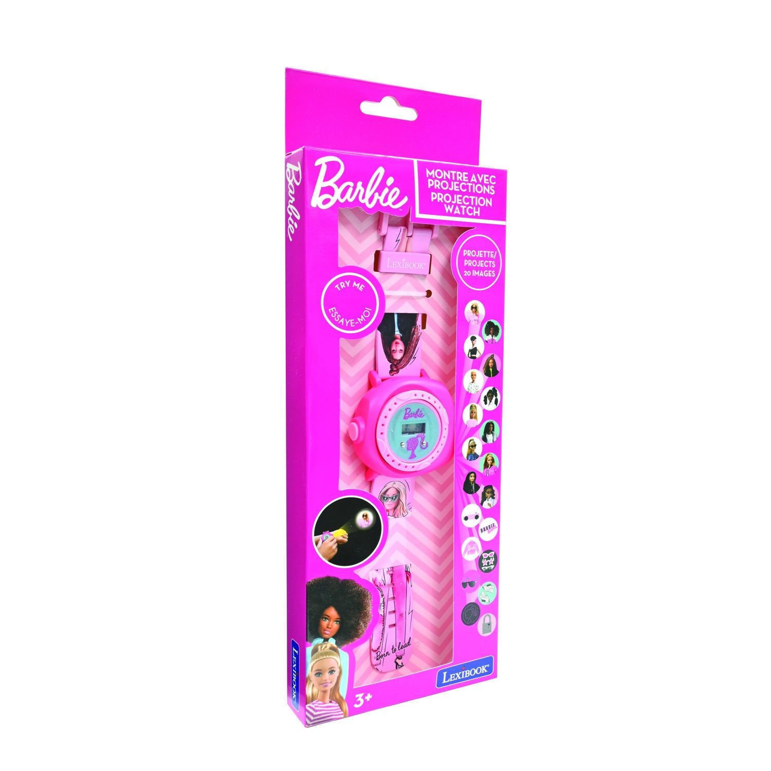 Ψηφιακό Ρολόϊ Χειρός Προτζέκτορας Με 20 Εικόνες Barbie Lexibook DMW050BB