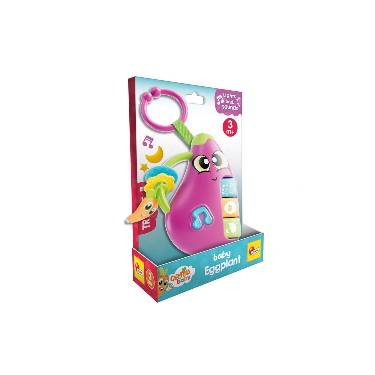 Carotina Baby Eggplant (Μελιτζάνα) - Ηλεκτρονική Κουδουνίστρα με Μελωδίες Lisciani 109890