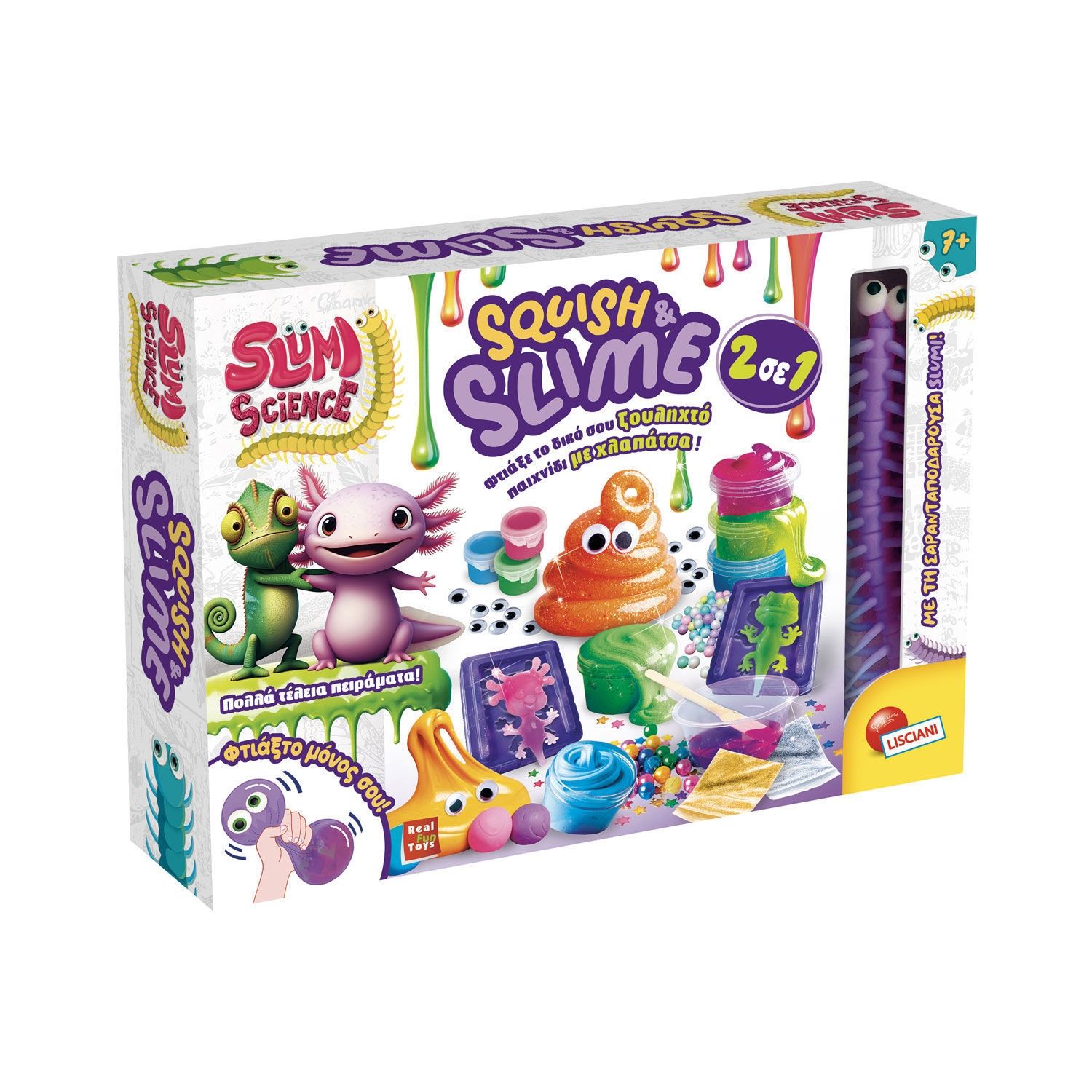 Slumi Science Squish & Slime 2 σε 1 - DIY Kit Δημιουργίας Squishy & Slime για Παιδιά 7+ Lisciani 110360