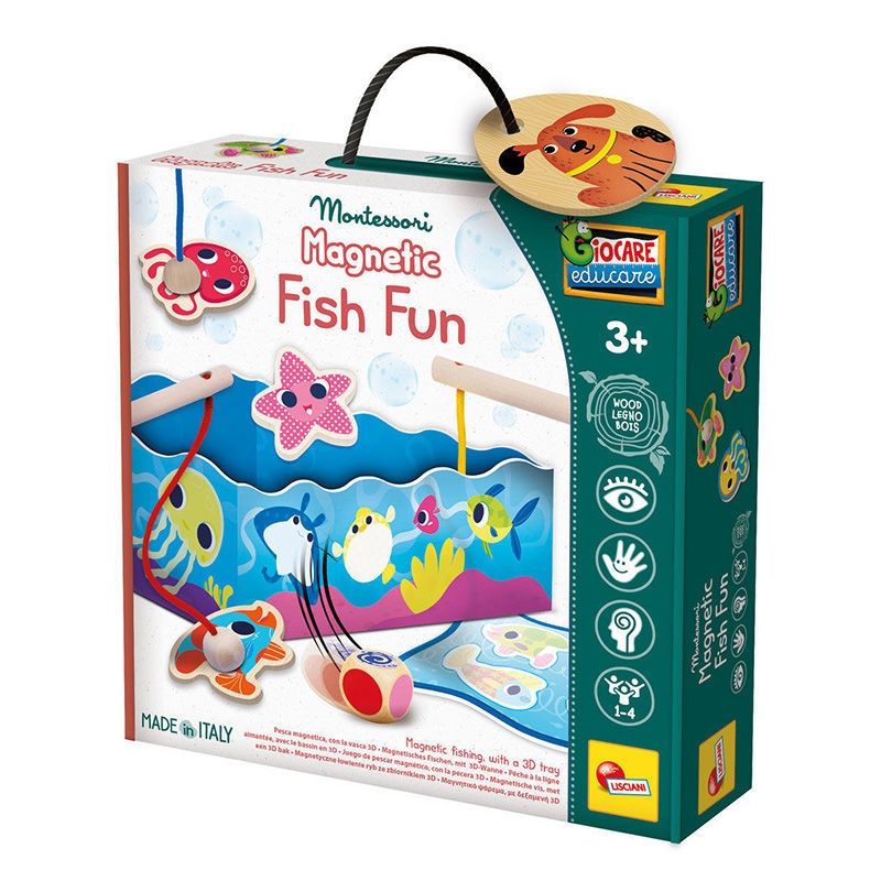 Ξύλινο Μαγνητικό Παιχνίδι Ψαρέματος για Παιδιά 3+ Ετών - Montessori Magnetic Fish Fun Lisciani 98354