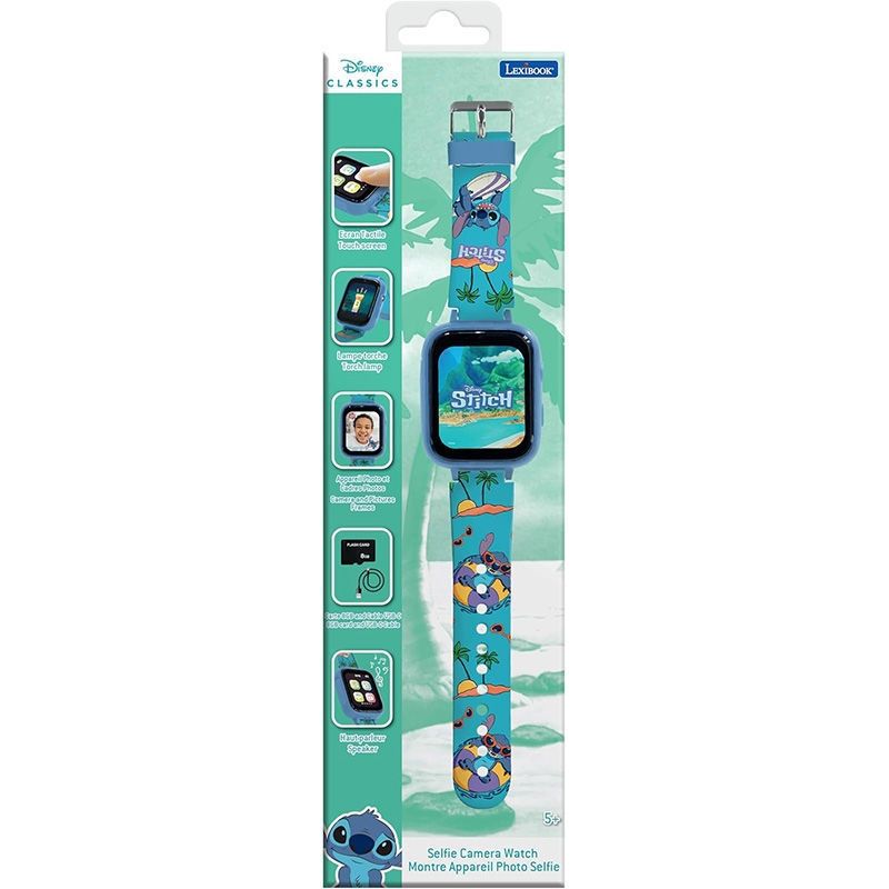 Stitch Ψηφιακό Ρολόι-Κάμερα με Οθόνη Αφής HD & Κάρτα Μνήμης 8GB | Lexibook DMW070D