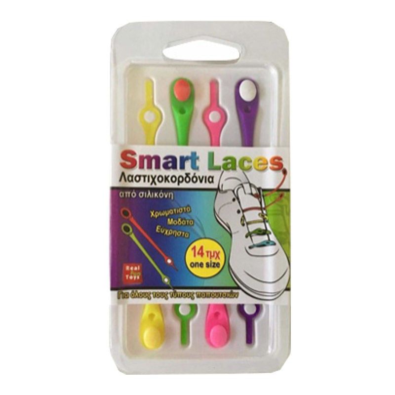 Λαστιχοκορδόνια Πολύχρωμα Smart Laces – 14 Τεμάχια (9250)