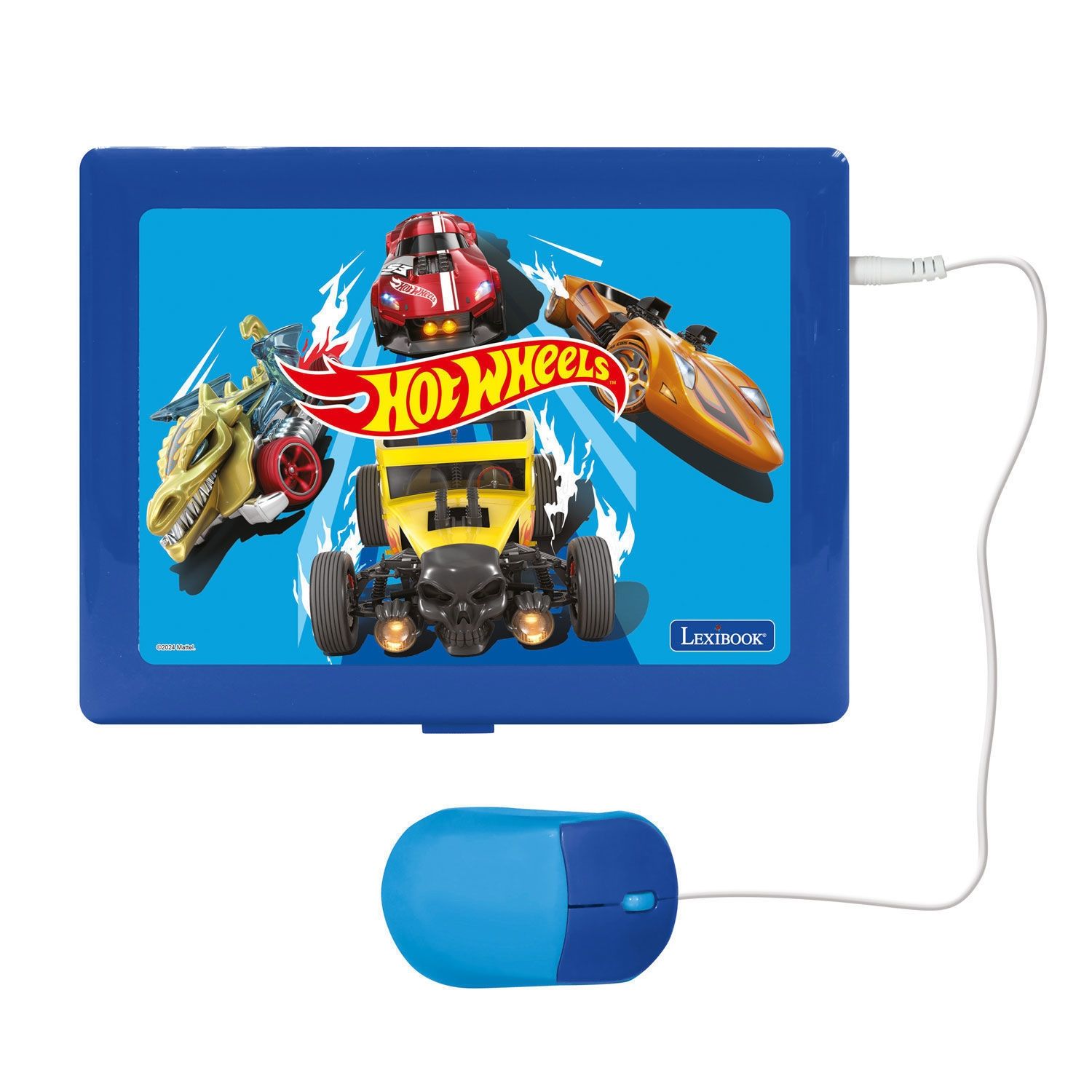 Δίγλωσσο Εκπαιδευτικό Laptop Hot Wheels με Ποντίκι 4+ Ετών - 124 Δραστηριότητες Lexibook JC598HWi8