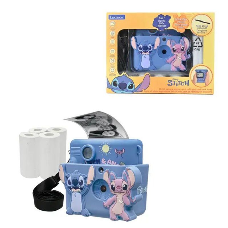 Lexibook Starcam Print Disney Stitch – Παιδική Κάμερα με Άμεση Εκτύπωση, 3D Θήκη Σιλικόνης & Σετ Δημιουργίας DJ130DZ